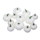 12pcs Halloween White Artificial Pumpkins Harvest Fall Thanksgiving Home Decorations