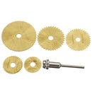 6Pcs HSS Circular Saw Blade Set 22-47mm Woodworking Cutters for Dremel Rotary Tools