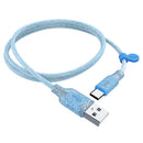 HOCO U73 Transparent Type C Charge Data Cable for Tablet Smartphone