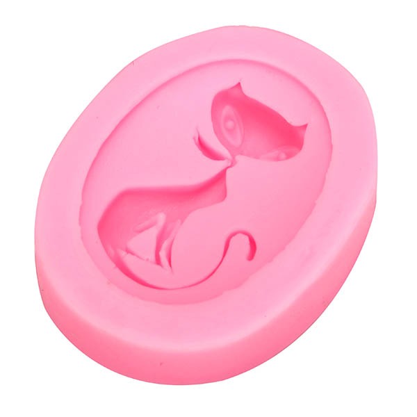 Cat Silicone Fondant Mold Cake Decorating Mould Gum Paste Sugarpaste Mold FDA LFGB