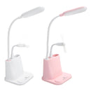 3 In 1 Desktop LED Lamp+USB Cooling Fan+Power Bank Phone Charger Phone Holder For Smart Phone