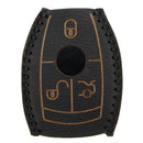 Leather Auto Smart Car Key Case Cover For Mercedes Benz W203 W210 W211 AMG W204