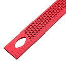 Aluminum Alloy 200mm Woodworking Square Hole Positioning Metric Measuring Ruler Carpenter Scriber