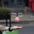 Rechargeable Mini LED Light Up Infrared Induction Drone Flying Toys Hand-controlled Child Gift