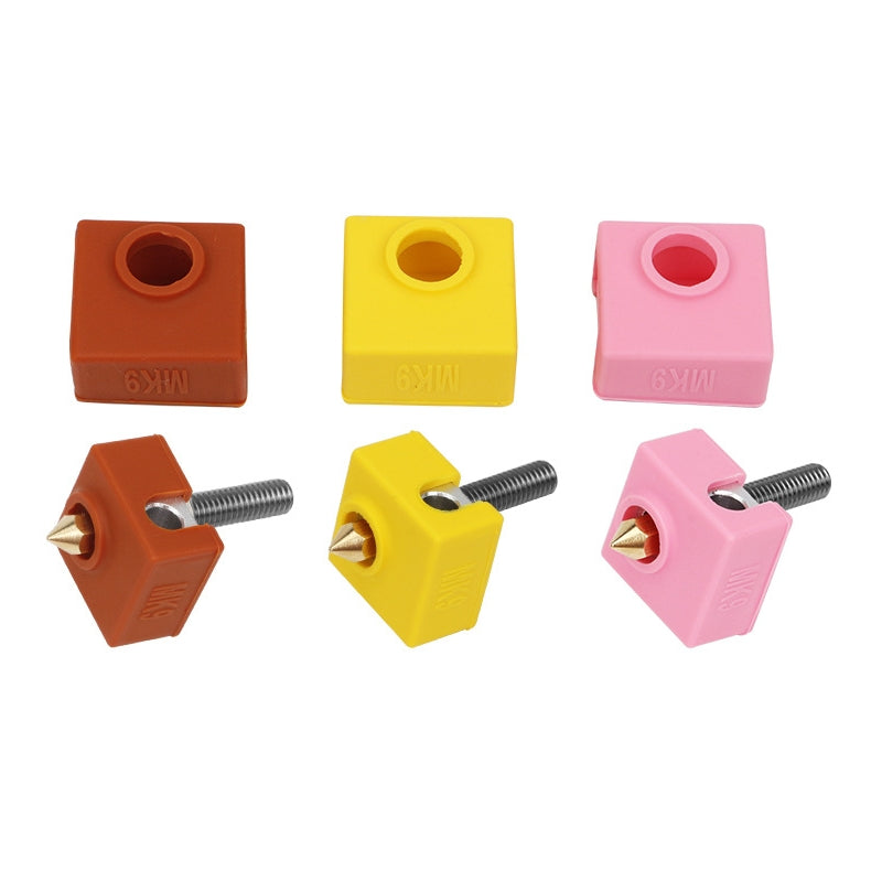 MK9 Heating Block + Hotend Silicone Case + 1.75mm Nozzle + Cleaning Drill Tool Kit