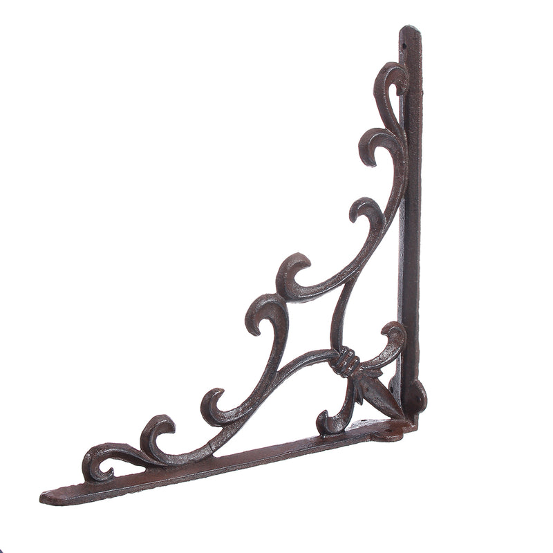 Cast Iron Wall Shelf Mount Bracket Support Mounted Supporter Home Garden Rusty