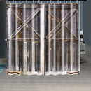 Waterproof Fabric Rustic Wood Shower Curtain Liner Bathroom Accessories Mat Hook