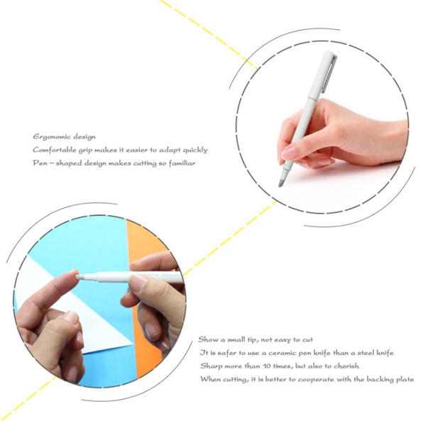 Filolang CP-55 Pen Paper Cutter Portable Pen Cutting Newspaper Magazine Hand Account Ceramic Paper