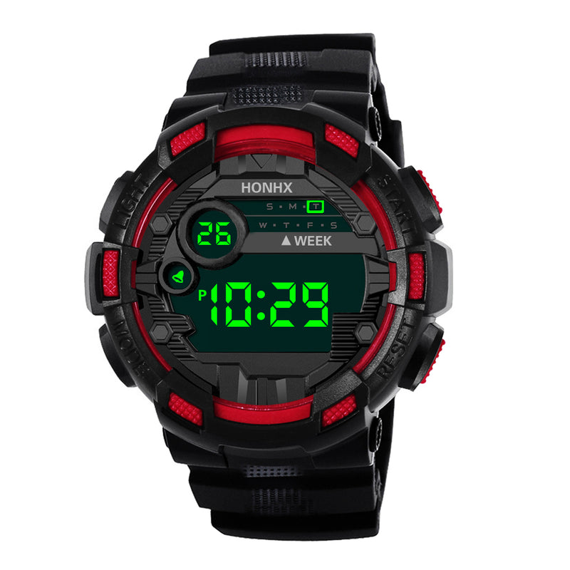 HONHX 71-66F Men Camouflage Fashion Sport Style Luminous Display Digital Watch