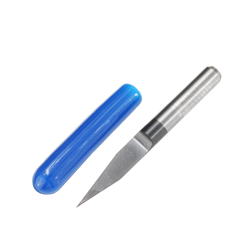 25 Degree 3.175mm Shank 0.1/0.2/0.3/0.4/0.5mm Flat Bottom PCB Engraving Bit CNC Tool