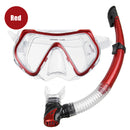 PVC Snorkel Set Snorkel Diving Mask Wide View Tempered Glass Anti-Leak Dry Top Snorkel Professional Snorkeling Set for Adult Youth