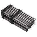 Drillpro 32pcs Extra Long 150mm Screwdriver Bit Set Security 1/4 Inch Hex Shank Tamperproof Torx Hex Phillips Spanner Torq Bits