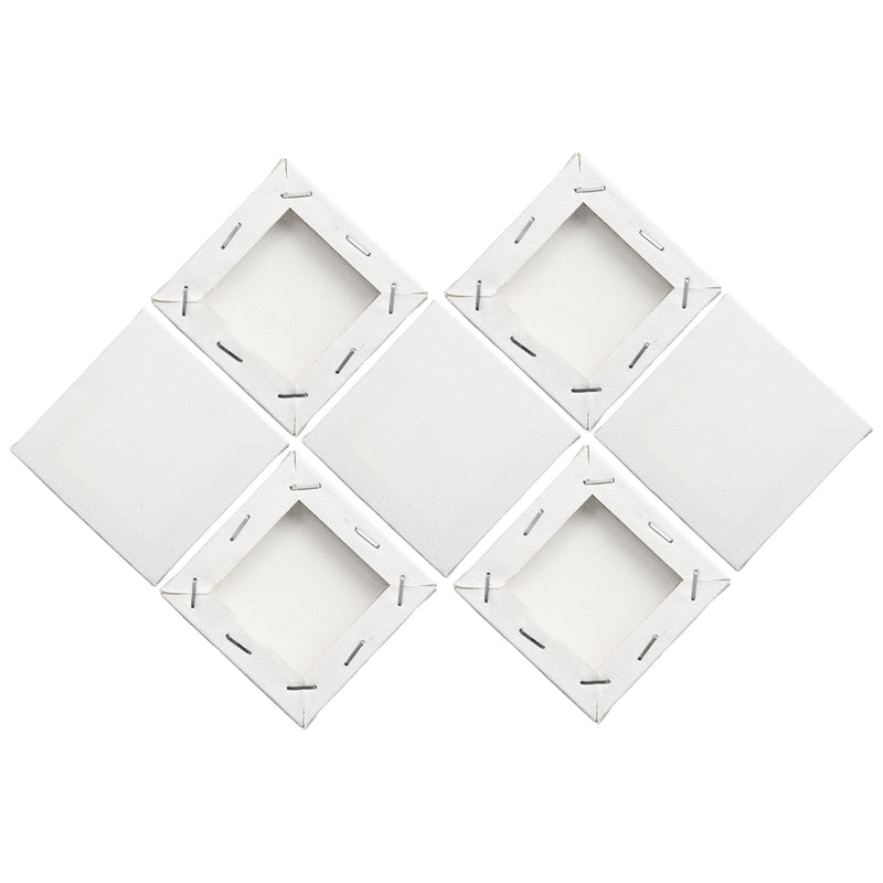 8PCS White Mini Blank Canvas Acrylic Paintings Frame Oil Paint Artist Square Art Sketch Boards Square Canvas