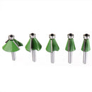 Drillpro 8mm Shank Chamfering Router Bit 11.25-45 Degree Milling Cutter for Woodworking
