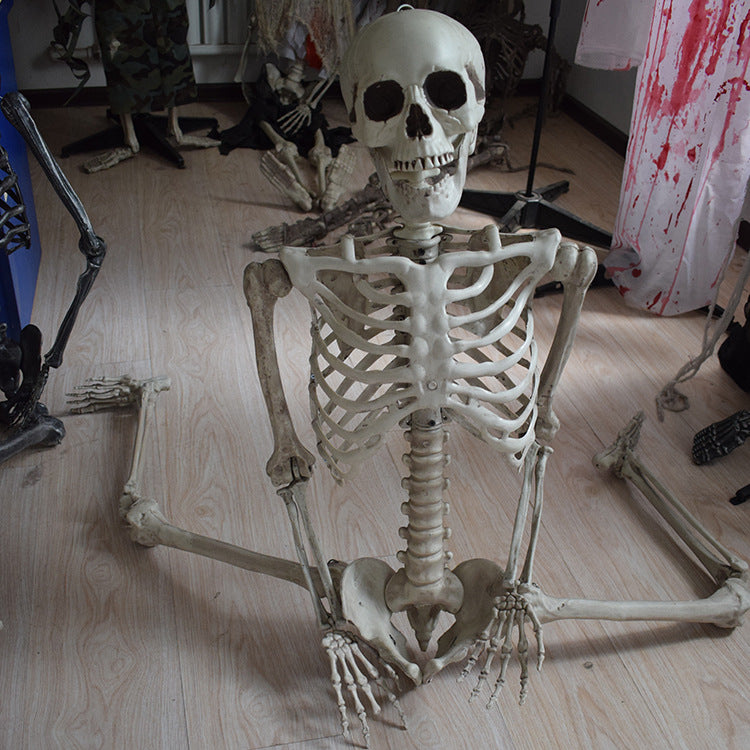 15cm Skeleton Escape Haunted House Halloween Skull Decoration Hanging Plastic Skeletons Tricky