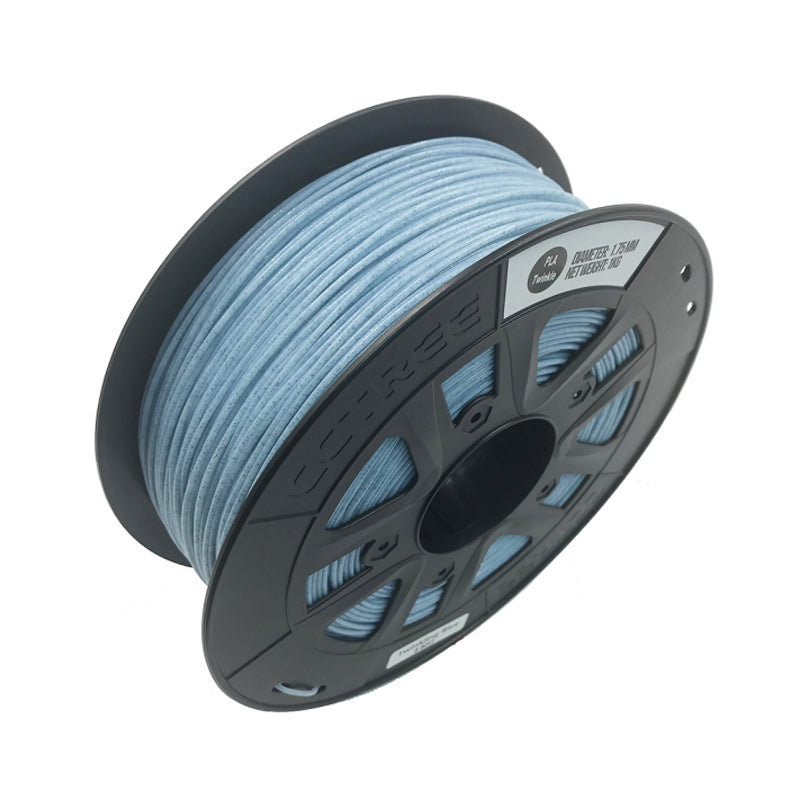 CCTREE 1.75mm 1KG Glitter Silver/Blue PLA Filament for 3D Printer