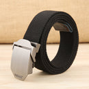 ZANLURE 130cm Fiber Belt Zinc Alloy Buckle Quick Release Tactical Belts