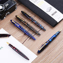 Moonman M100 Acrylic Resin Creative Fountain Pen Schmidt Converter and Fine Nib 0.5mm Ink Pen Gold Trim Writing Gift Pen