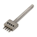 Leather Craft Round Hole Punch Cutter 2/4/6 Hole Row Puncher 5mm Spacing Hole Punch