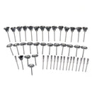 Effetool 45pcs 3mm Shank Stainless Steel Wire Brush Polishing Wheel for Rotary Tool