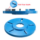 Flat 5-tooth Plane Wood Carving Tool Milling Cutter For 22mm Angle Grinder Woodworking