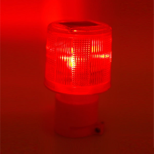 Solar Powered Traffic Warning Light LED Safety Signal Beacon Emergency Alarm Lamp