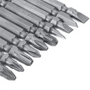 10pcs 65mm Magnetic Screwdriver Bits 1/4 Inch Hex Shank PH/PZ/FL Screwdriver Bit Set