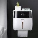 Ecoco Double Layer Toilet Paper Holder Waterproof Tissue Box Wall Mounted Toilet Roll Dispenser Portable Toilet Paper Holders