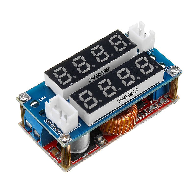 5A CC CV Step Down Digital Adjustable Receiver Charge Module With LED Display Blue/Red