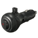 Car Lighter Charger Socket Plug Connector LED On Off Switch Male Black 12V DC