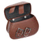 Brown Motorcycle PU Leather Saddlebags Swingarm Side Tool Bag For Harley