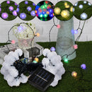 5M 20LED Dandelion Ball Solar Christmas Party Decor Outdoor Fairy String Light Lamp