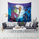 Loskii LWG6 Halloween Tapestry Pumpkin Print Wall Hanging Tapestry Art Home Decor For Halloween Decorations