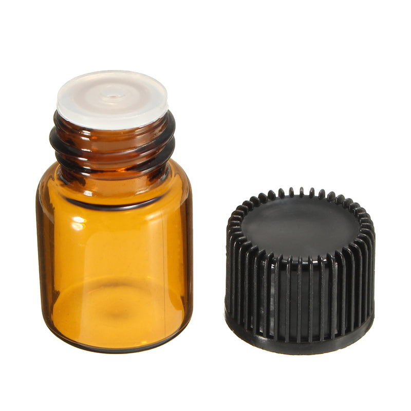 10Pcs 2ml Glass Amber Dripper Bottle For Essential Oils Aromatherapy Crafts