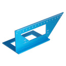 Alloy Woodworking Scriber T Ruler Multifunctional 45/90 Degree Angle Ruler Blue
