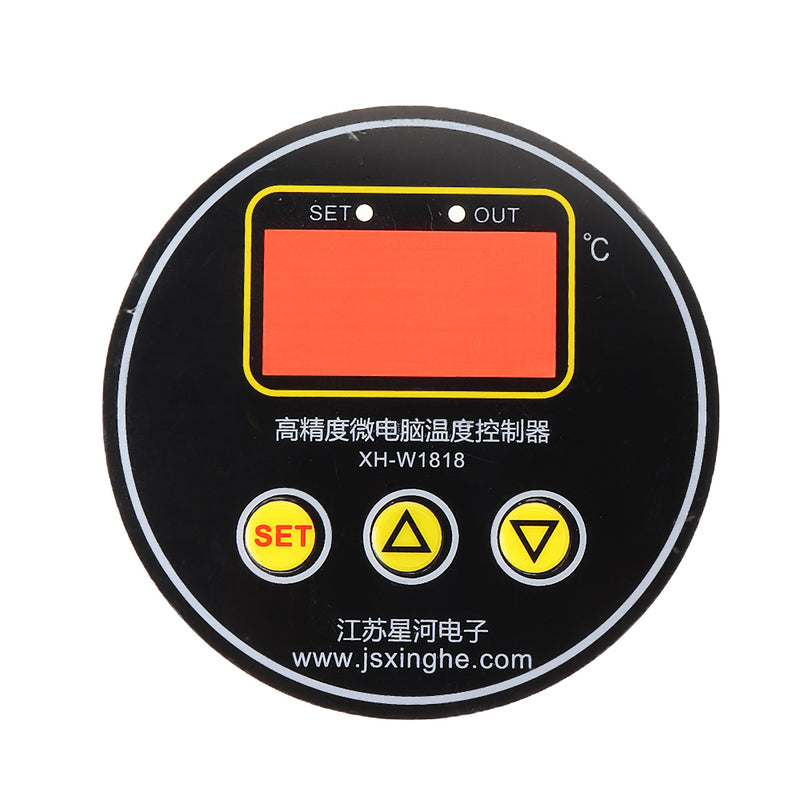 XH-W1818 High Precision Microcomputer Temperature Controller Circular Digital Display Embedded Thermostat