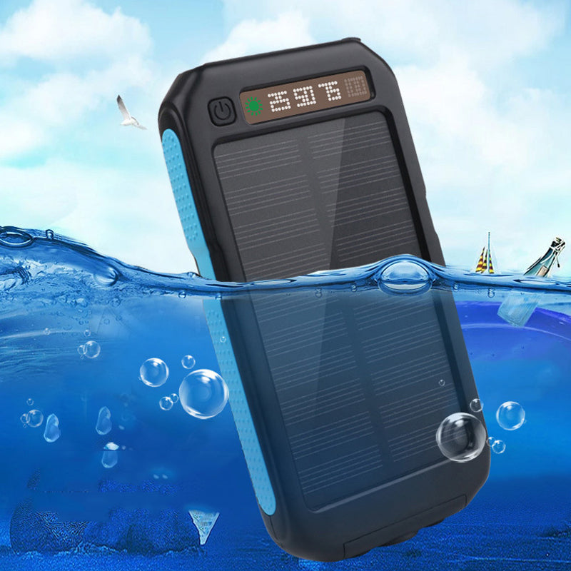 BAKEEY LED Dual USB Ports Solar Panel Power Bank Case 10000mah Waterproof Battery Charger DIY Kits Box Shell For Mobile Phones