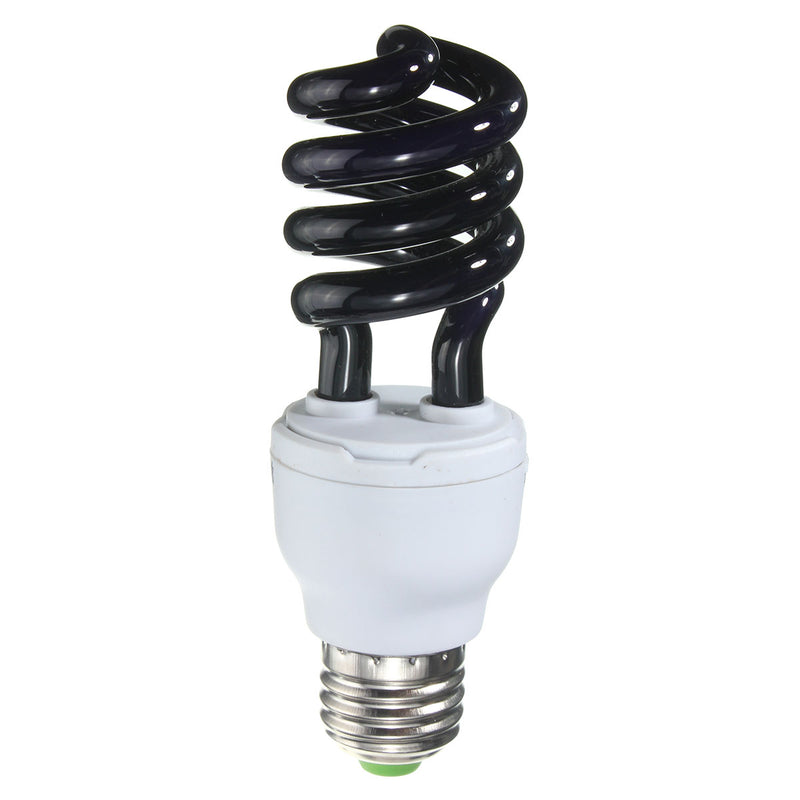 UV Ultraviolet Spiral Low Energy Saving CFL Light Bulb E27 Screw Black Light Bulb
