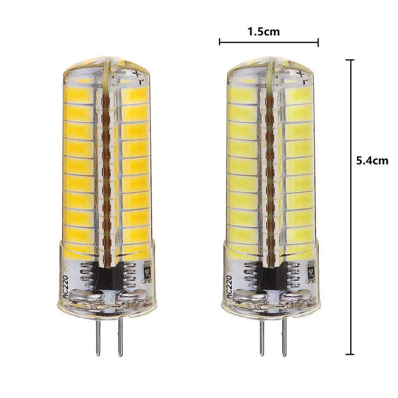 G4 6W Warm White/Pure White 5730 SMD 80LED Silicone Dimmable LED Bulb AC110V/220V