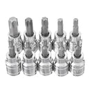 3/8 Inch Drive Socket 10pcs T10-T55 Torx Socket 9pcs H2-H10 Hex Socket Bit Set