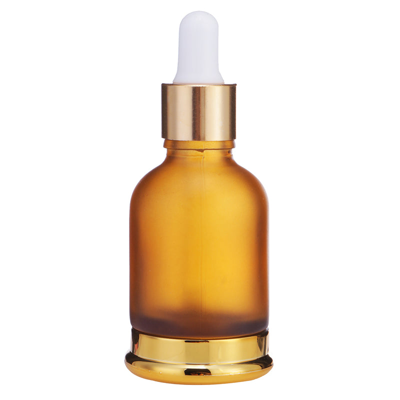 5PCS 20/30/50ML Empty Dropper Bottle Portable Amber Essential Oil Glass Perfume Massage Pipette Bottles Refillable Bottles