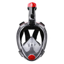 CAMTOA Foldable 180 Full Face Snorkeling Mask Anti-fog Diving Respirator Mask with Detachable Camera Stand Net Bag