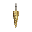 Drillpro 3/16-1/2 1/4-3/4 1/8-1/2 Inch Step Drill Bit Inch Type 1/4 Inch Shank Step Drill
