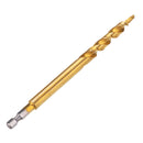 Drillpro 9.5mm Twist Step Drill Bit 3/8" Round/Hex Shank Drill for Woodworking Pocket Hole Jig