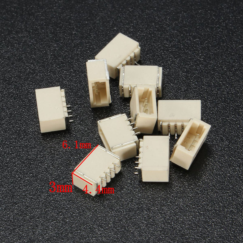 Excellway 20Pcs Mini Micro JST 1.0mm SH 4-Pin Connector Plug With Wires Cables 150mm