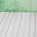 3x5FT Green Wall Wood Floor Photography Backdrop Background Studio Prop