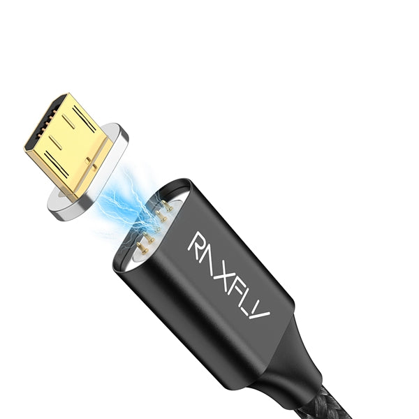 RAXFLY 2.1A Magnetic Braided Micro USB Fast Charging Data Cable 2M For Xiaomi Redmi Note 5 5 Plus S7