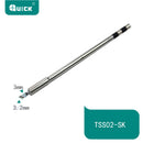 QUICK TS1200A Lead Free Soldering Iron Tips HandleTSS02-SK TSS02-K TSS02-I TSS02-J TSS02-3C