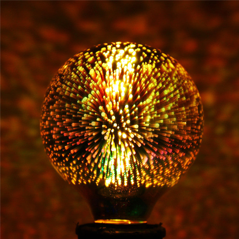 3D Fireworks E27 G80 LED Retro Edison Decorative Light Lamp Bulb AC85-265V