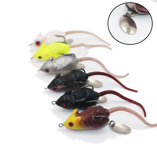 ZANLURE 1PC 6cm 10.5g High Simulation Fishing Lure Mouse Artificial Fishing Bait Wih Hook